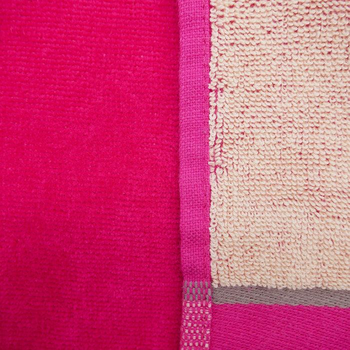 Le Comptoir De La Plage Serviette De Plage éponge Velours Jacquard Rose 100x175 470g/m² - Wasaga