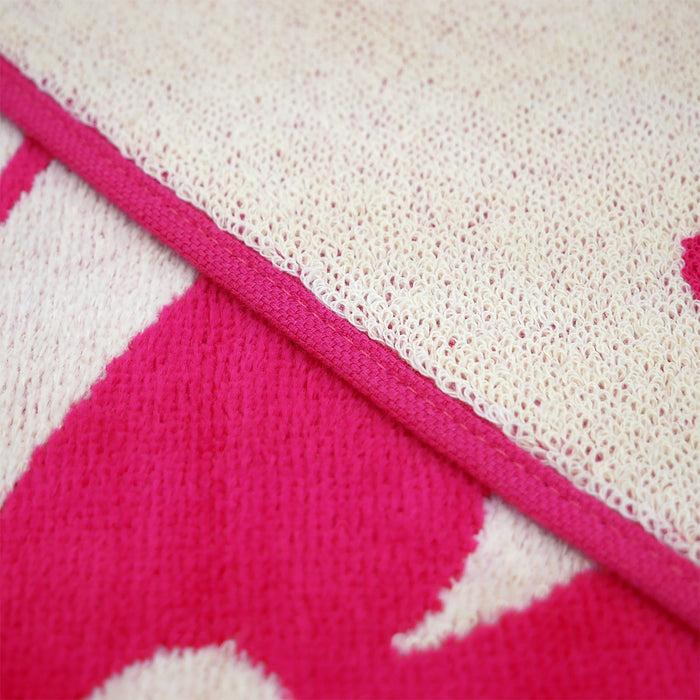 Le Comptoir De La Plage Serviette De Plage éponge Velours Jacquard Rose 90x170 400g/m² - Myrtos