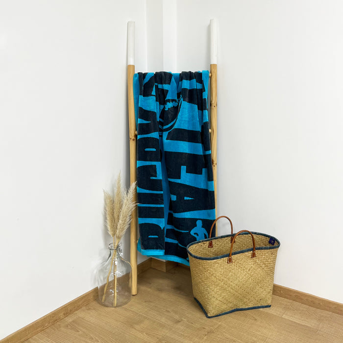 Le Comptoir De La Plage Serviette De Plage éponge Velours Jacquard Rugby Team - Taille L 90x170cm