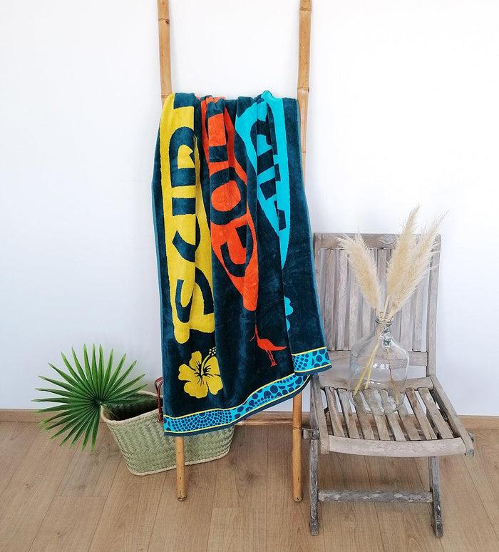 Le Comptoir De La Plage Serviette De Plage éponge Velours Jacquard Sajuta - Taille L