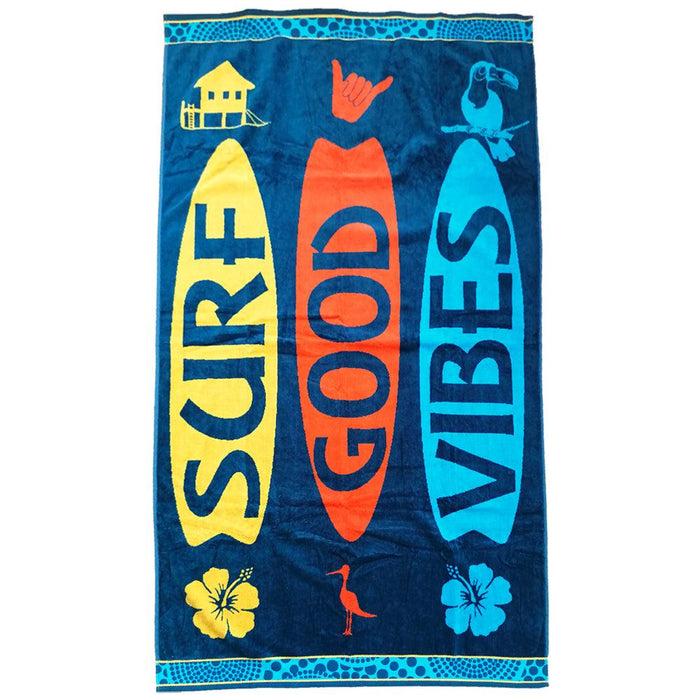 le comptoir de la plage Serviette de plage éponge Velours Jacquard Sajuta - Taille L