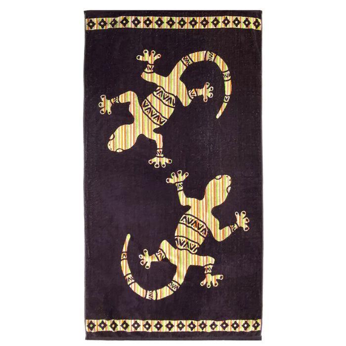 le comptoir de la plage Serviette de plage éponge Velours Jacquard Salango Taille L 90x160cm