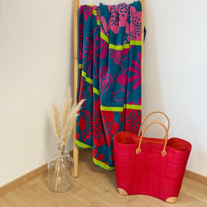 Le Comptoir De La Plage Serviette De Plage éponge Velours Jacquard Samana - Taille XL