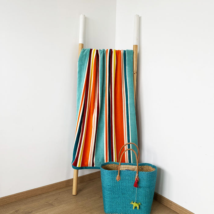 Le Comptoir De La Plage Serviette De Plage éponge Velours Jacquard Socoa - Taille L 90x170cm