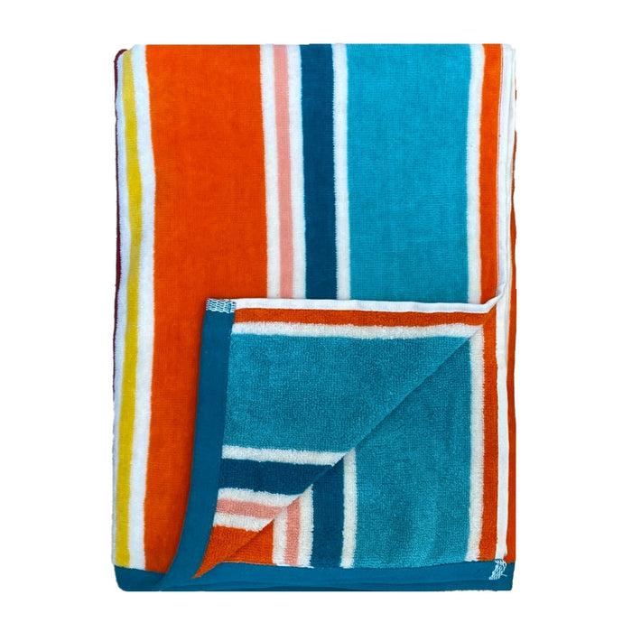 Le Comptoir De La Plage Serviette De Plage éponge Velours Jacquard Socoa - Taille L 90x170cm