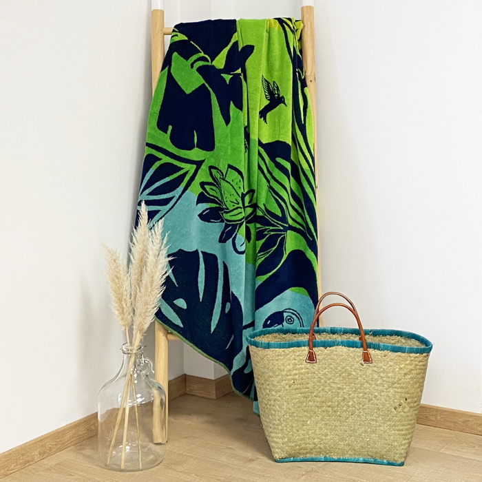 Le Comptoir De La Plage Serviette De Plage éponge Velours Jacquard Strany - Taille XL