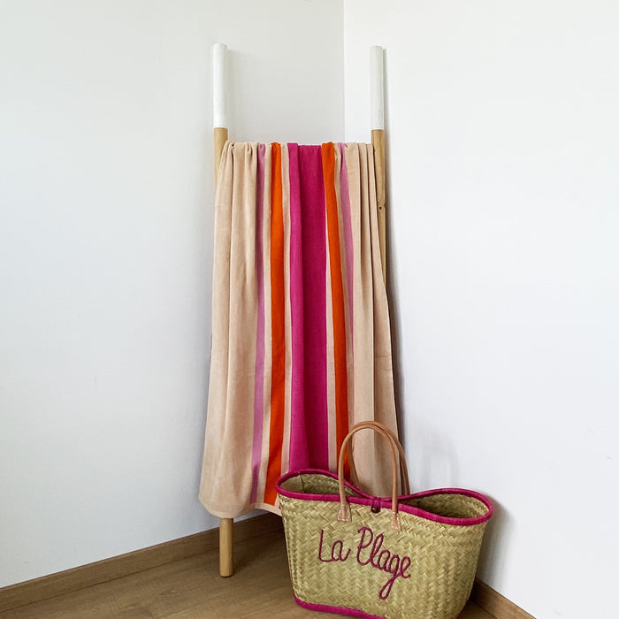 Le Comptoir De La Plage Serviette De Plage éponge Velours Jacquard Summertime - Taille L 90x170cm