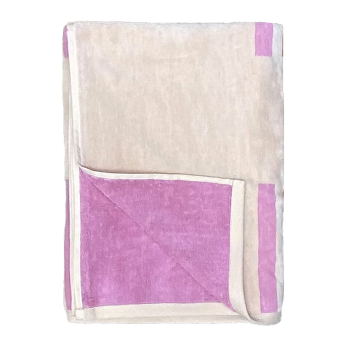 Le Comptoir De La Plage Serviette De Plage éponge Velours Jacquard Summertime - Taille L 90x170cm