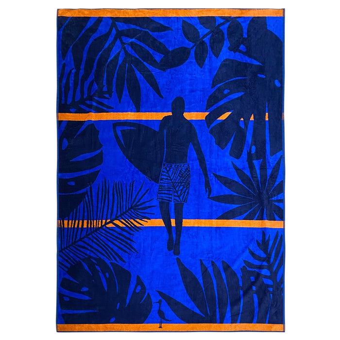 le comptoir de la plage Serviette de plage éponge Velours Jacquard Sunday - Taille XL