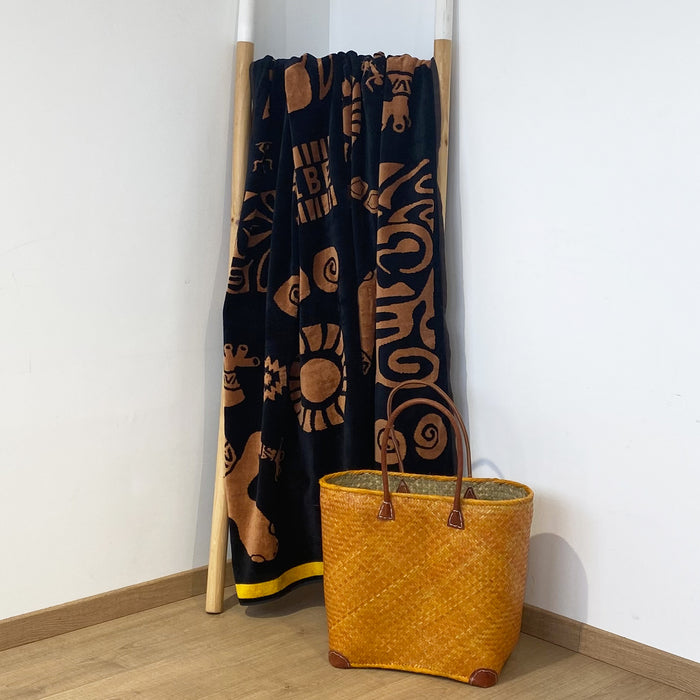 Le Comptoir De La Plage Serviette De Plage éponge Velours Jacquard Tribalta - Taille XL