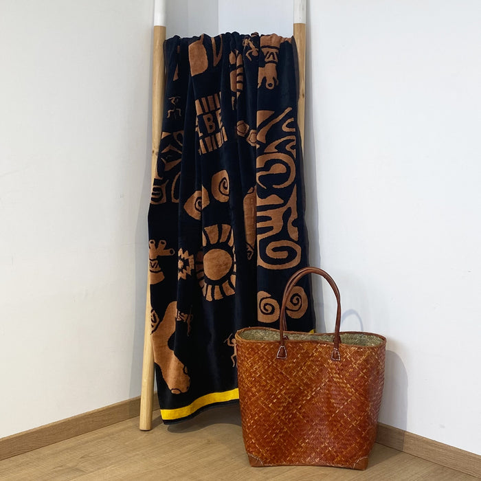 Le Comptoir De La Plage Serviette De Plage éponge Velours Jacquard Tribalta - Taille XL