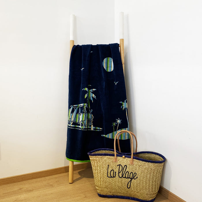 Le Comptoir De La Plage Serviette De Plage éponge Velours Jacquard Vany 75x150cm