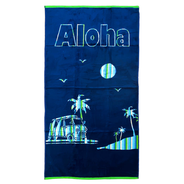 le comptoir de la plage Serviette de plage éponge Velours Jacquard Vany 75x150cm