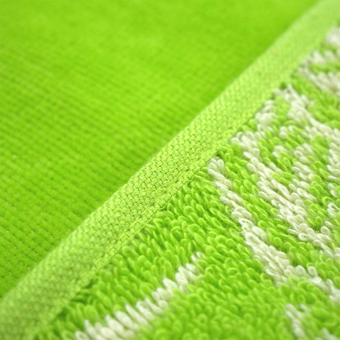 Le Comptoir De La Plage Serviette De Plage éponge Velours Jacquard Vert 90x170cm - Cosmo