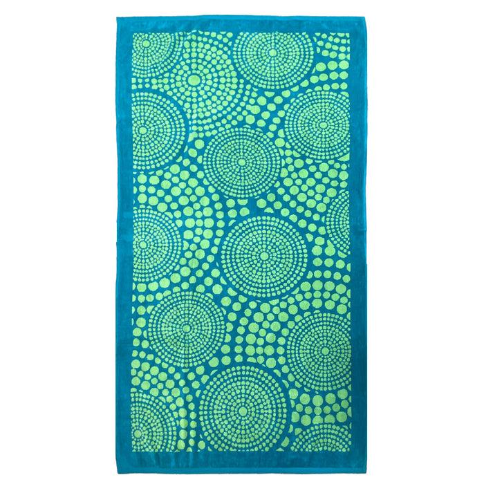 le comptoir de la plage Serviette de plage éponge Velours Jacquard Waktu - Taille L 90x170cm