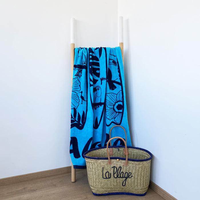 Le Comptoir De La Plage Serviette De Plage éponge Velours Jacquard Zalia