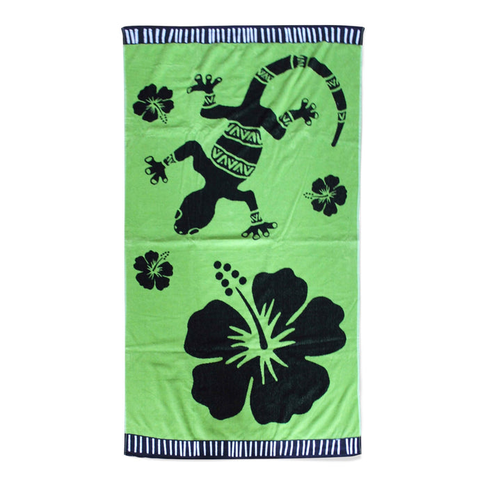 le comptoir de la plage Serviette de plage éponge Velours Jacquard Zurka Taille L