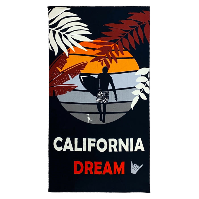 le comptoir de la plage Serviette de plage microfibre 100% polyester Malibu Dream