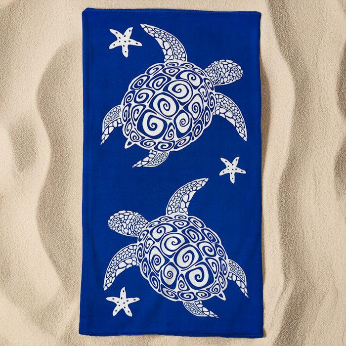 Le Comptoir De La Plage Serviette De Plage Microfibre Bleu 90x170 220g/m² - Bari