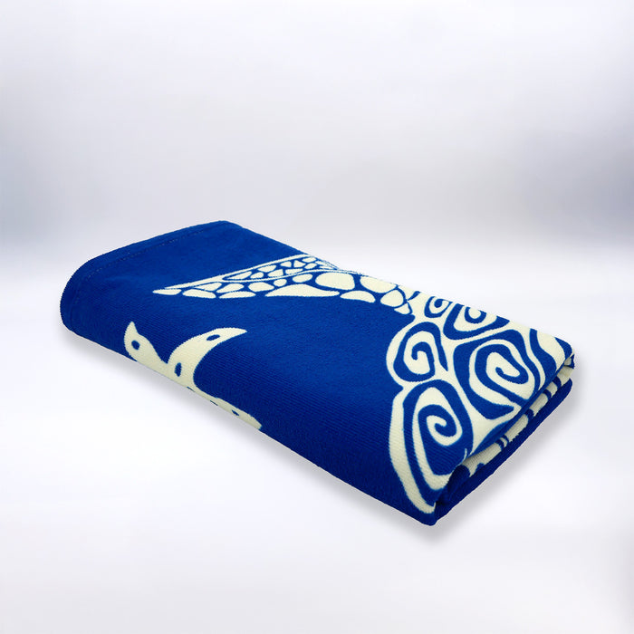 Le Comptoir De La Plage Serviette De Plage Microfibre Bleu 90x170 220g/m² - Bari