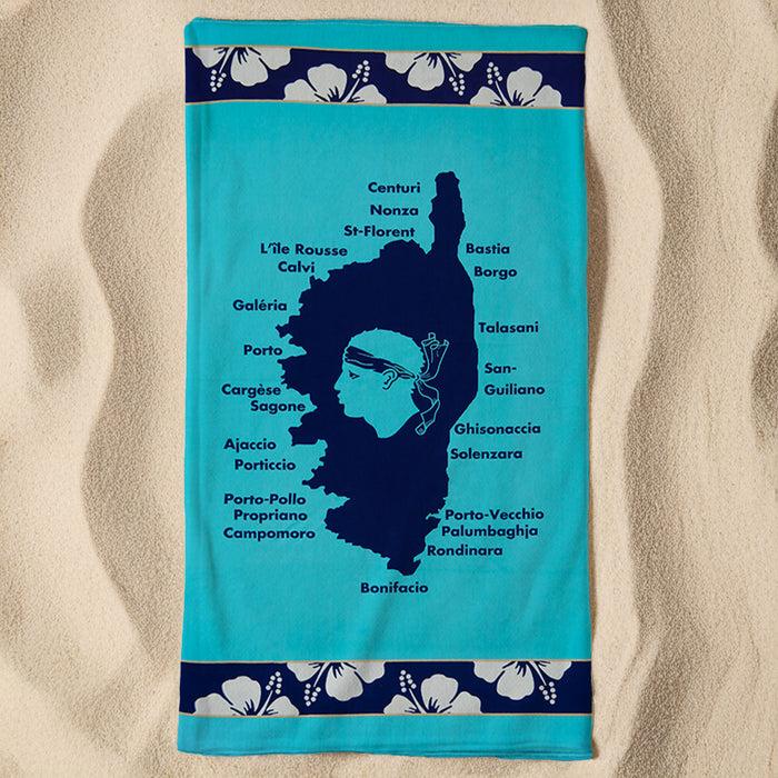 Le Comptoir De La Plage Serviette De Plage Microfibre Bleu 90x170 250g/m² - Olzo