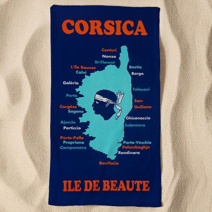 Le Comptoir De La Plage Serviette De Plage Microfibre Bleu 90x170 250g/m² - Insula