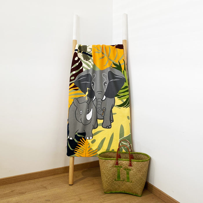 Le Comptoir De La Plage Serviette De Plage Microfibre Elephant 70x140cm