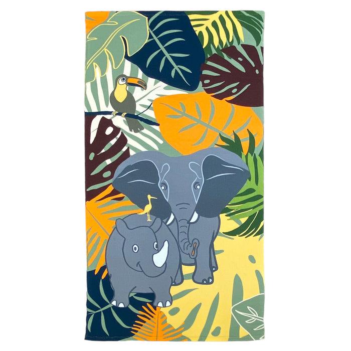 le comptoir de la plage Serviette de plage microfibre Elephant 70x140cm