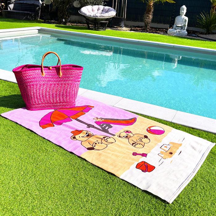 Le Comptoir De La Plage Serviette De Plage Microfibre Nounours 70x140cm
