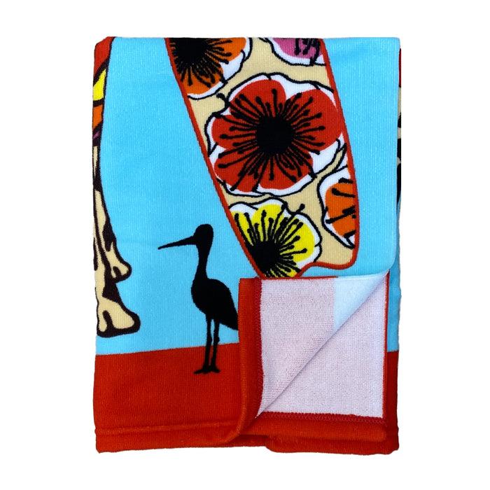 Le Comptoir De La Plage Serviette De Plage Microfibre Polyester Girafe 70x140cm