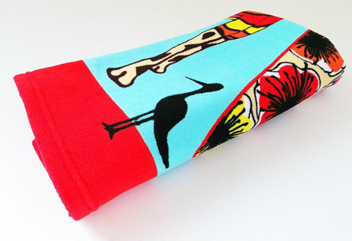 Le Comptoir De La Plage Serviette De Plage Microfibre Polyester Girafe 70x140cm