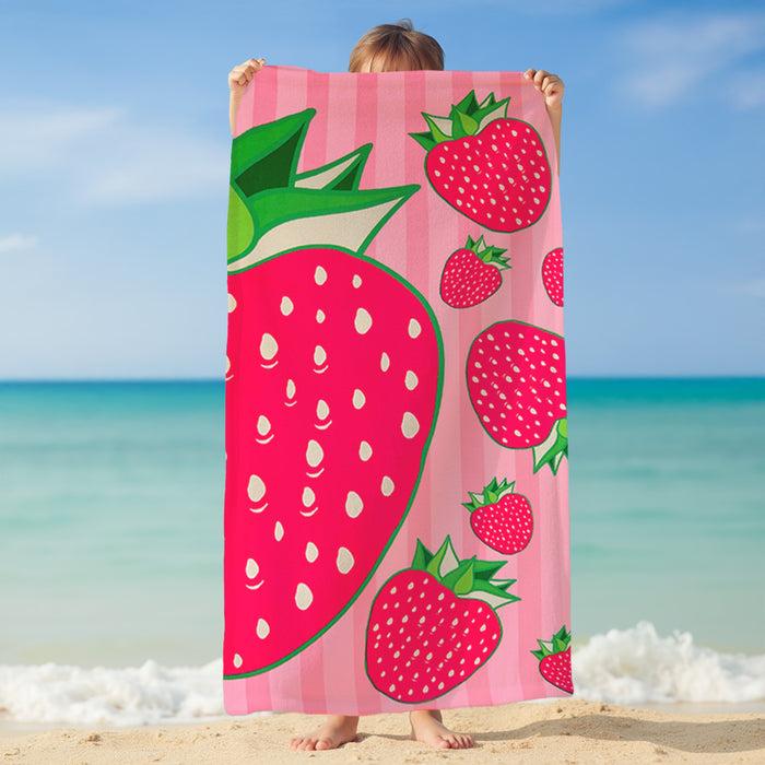 Le Comptoir De La Plage Serviette De Plage Microfibre Rose 75x150 220g/m² - Pop-Fraise