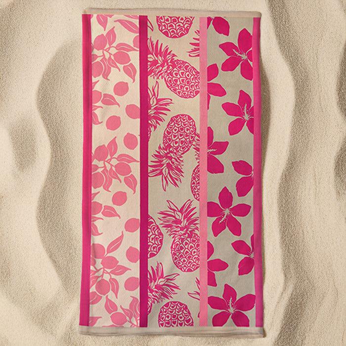Le Comptoir De La Plage Serviette De Plage Microfibre Rose 90x170 220g/m² - Tropea