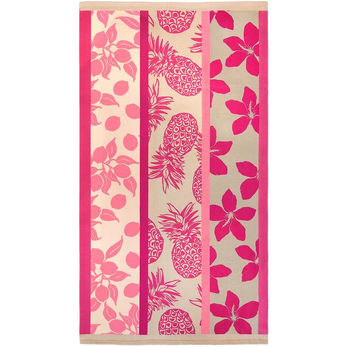 le comptoir de la plage Serviette de plage microfibre Rose 90x170 220g/m² - Tropea