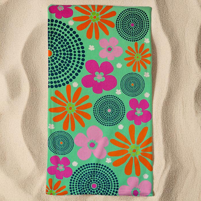 Le Comptoir De La Plage Serviette De Plage Microfibre Vert 90x170 220g/m² - Piodao