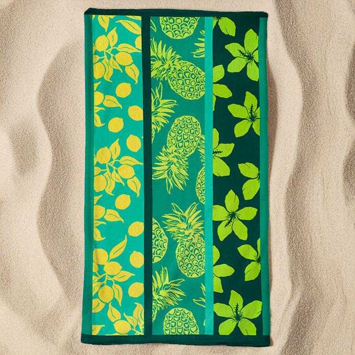 Le Comptoir De La Plage Serviette De Plage Microfibre Vert 90x170 220g/m² - Mitjana