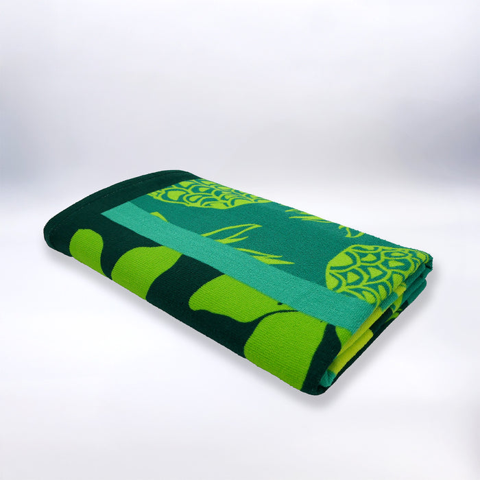 Le Comptoir De La Plage Serviette De Plage Microfibre Vert 90x170 220g/m² - Mitjana
