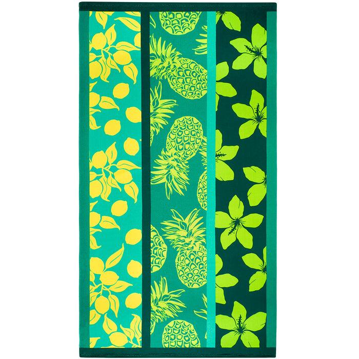 le comptoir de la plage Serviette de plage microfibre Vert 90x170 220g/m² - Mitjana