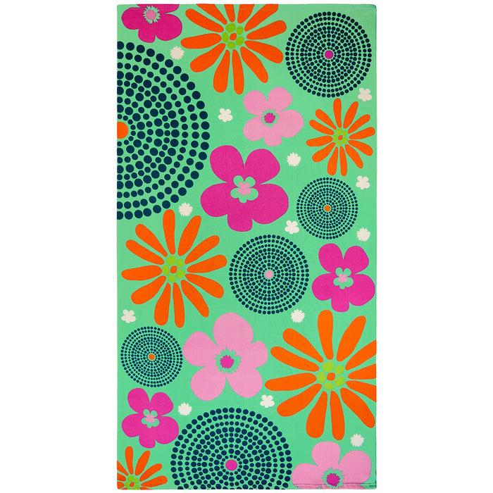 le comptoir de la plage Serviette de plage microfibre Vert 90x170 220g/m² - Piodao