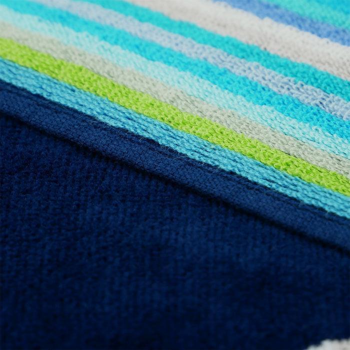 Le Comptoir De La Plage Serviette De Plage XL éponge Velours Jacquard Bleu 140x180 400g/m² - Calypso