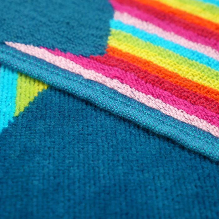 Le Comptoir De La Plage Serviette De Plage XL éponge Velours Jacquard Bleu 140x180 400g/m² - Yakama