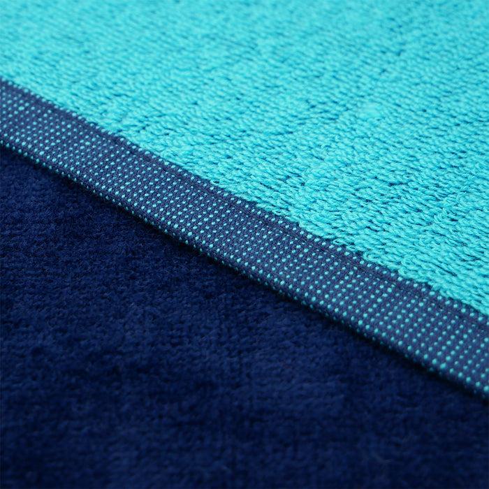Le Comptoir De La Plage Serviette De Plage XL éponge Velours Jacquard Bleu 140x180 400g/m² - Paxos