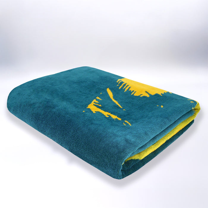 Le Comptoir De La Plage Serviette De Plage XL éponge Velours Jacquard Vert 140x180 400g/m² - Arche