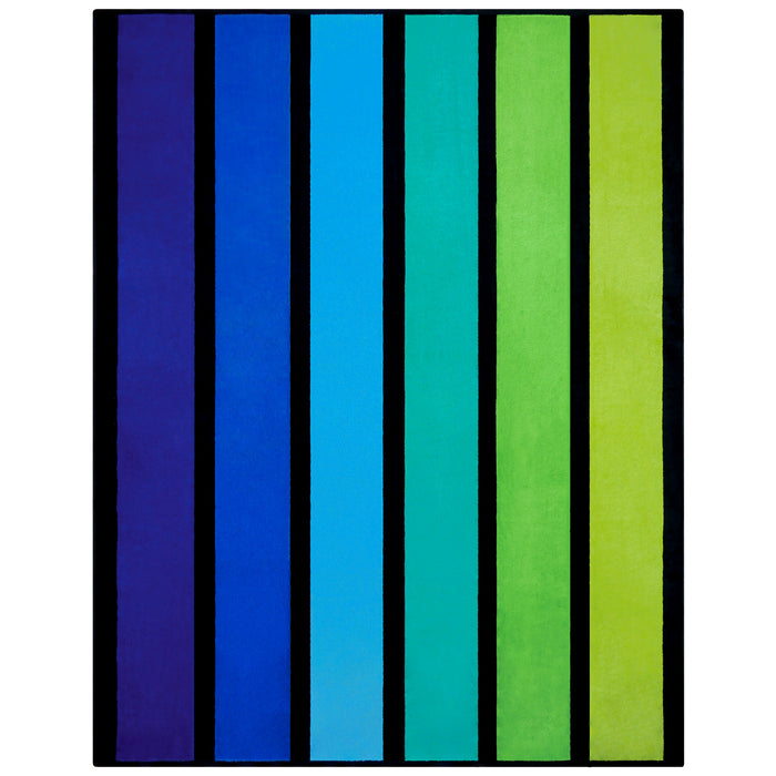 le comptoir de la plage Serviette de plage XL éponge velours Jacquard Vert 140x180 400g/m² - Happy Men XL