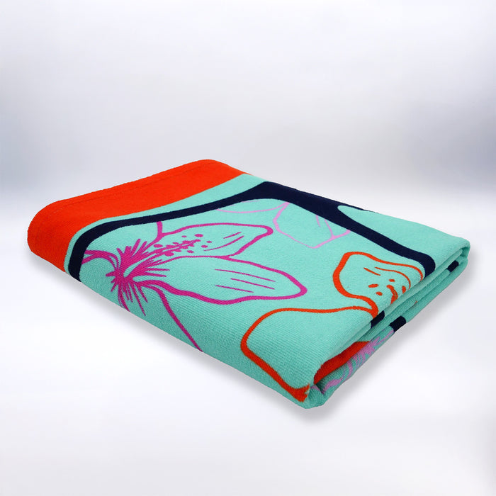 Le Comptoir De La Plage Serviette De Plage XL Microfibre Bleu 140x170 220g/m² - Manilva