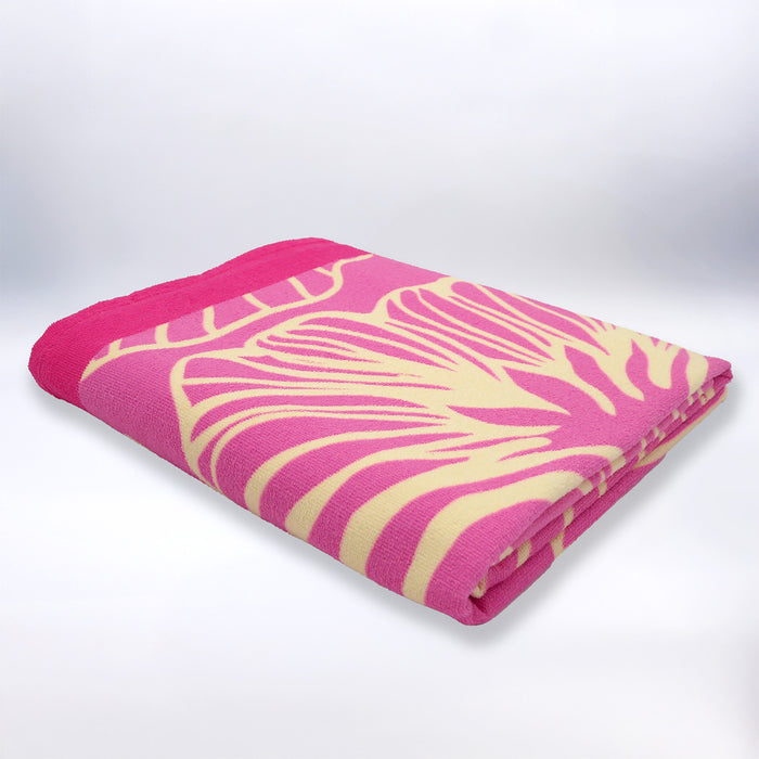 Le Comptoir De La Plage Serviette De Plage XL Microfibre Rose 140x170 220g/m² - Jinoka