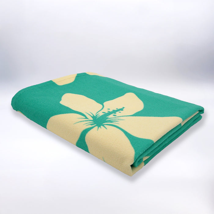 Le Comptoir De La Plage Serviette De Plage XL Microfibre Vert 140x170 220g/m² - Alyzee