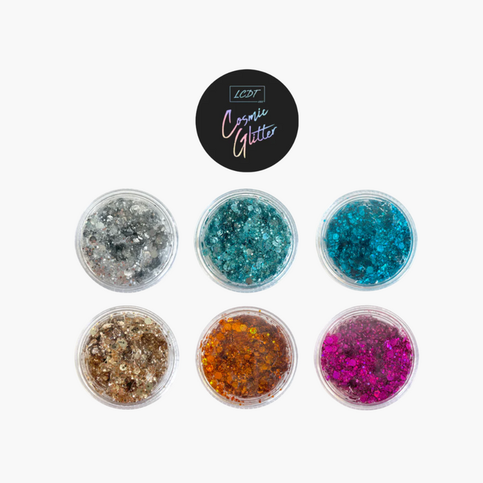 le comptoir de la plage Paillettes COSMIC GLITTER - Lot de 6