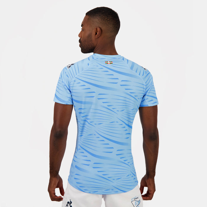 Le Coq Sportif Aviron Bayonnais - Tenue D'entrainement Maillot Pré Match Officiel Aviron Bayonnais Homme
