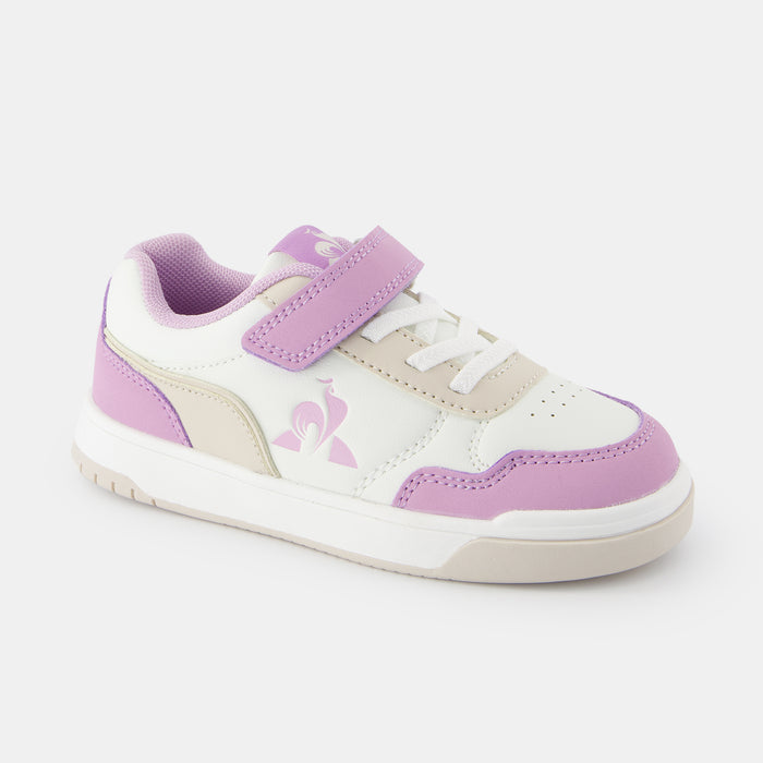 Le Coq Sportif CHAUSSURES ENFANT Chaussures à Scratch Rose COURT BREAKER Enfant
